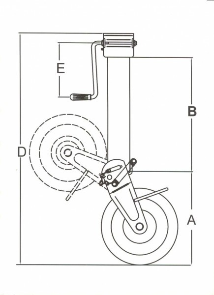 Stützrad Simol halbautomatisch klappbar